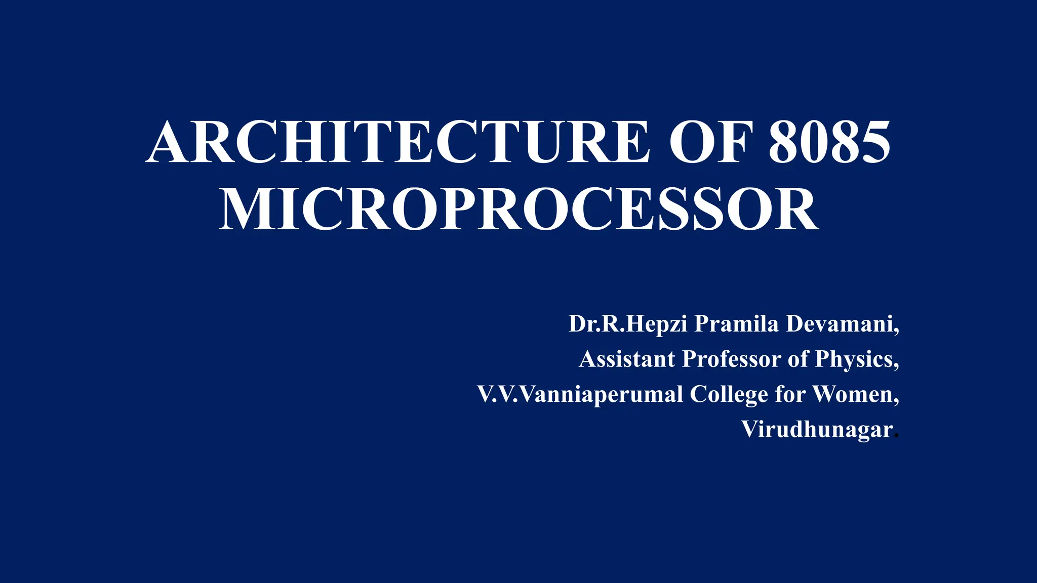 Microprocessor 8085 Architecture with functional block diagram.pptx