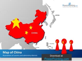 Illustrations of country and administry districts Map of China Download at  SlideShop.com RUSSIA MONGOLIA JAPAN North Korea Taiwan PHILIPINES VIETNAM CAMBODIA THIALAND LAOS MYANMAR BANGLADESH BUTHAN NEPAL INDIA PAKISTAN AFGHANISTAN TAJIKISTAN KYRGYZSTAN UZBEKISTAN KAZAKHSTAN TURKMENISTAN SRI LANKA MALAYSIA SINGAPORE INDONESIA BRUNEI CHINA 