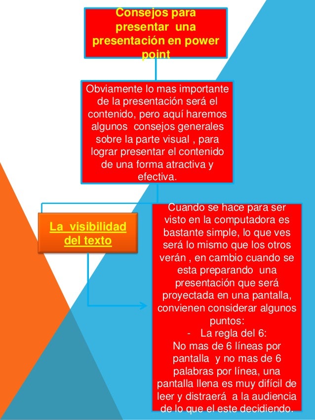Mapa conceptual ( consejos para hacer una presentación en