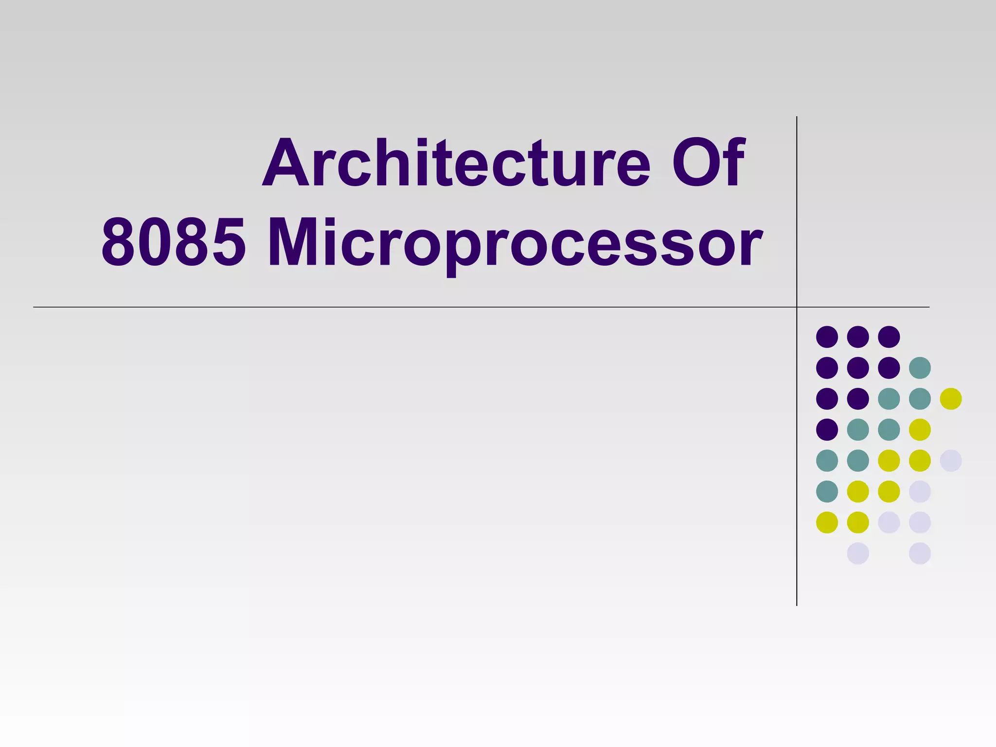 MP&AL presentation (8085 microprocessor architecture) | PPT | Operating ...