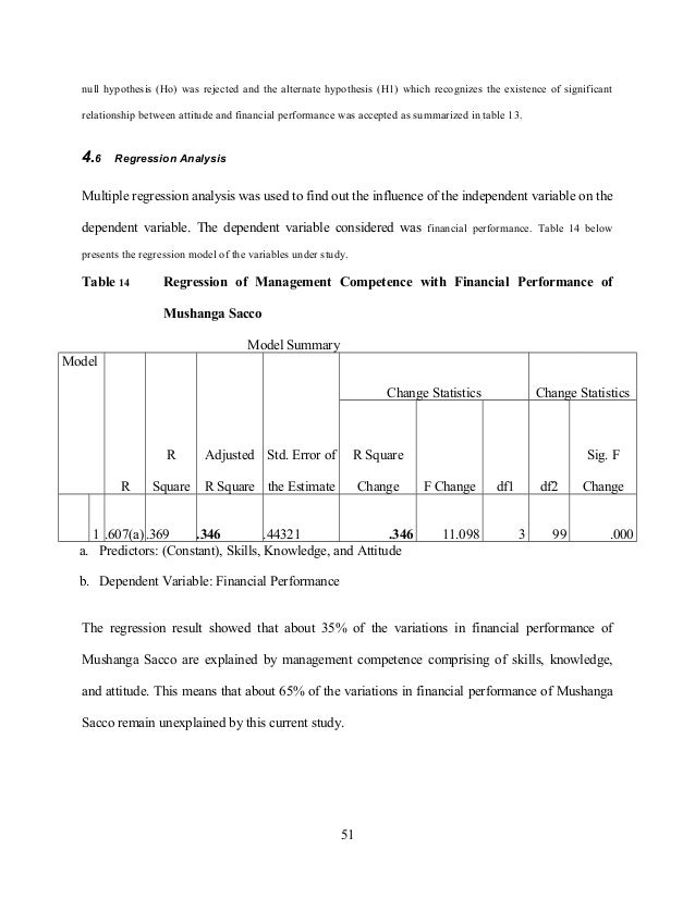 Regression models dissertation