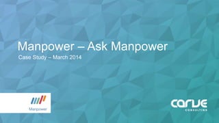 Manpower – Ask Manpower
Case Study – March 2014
 