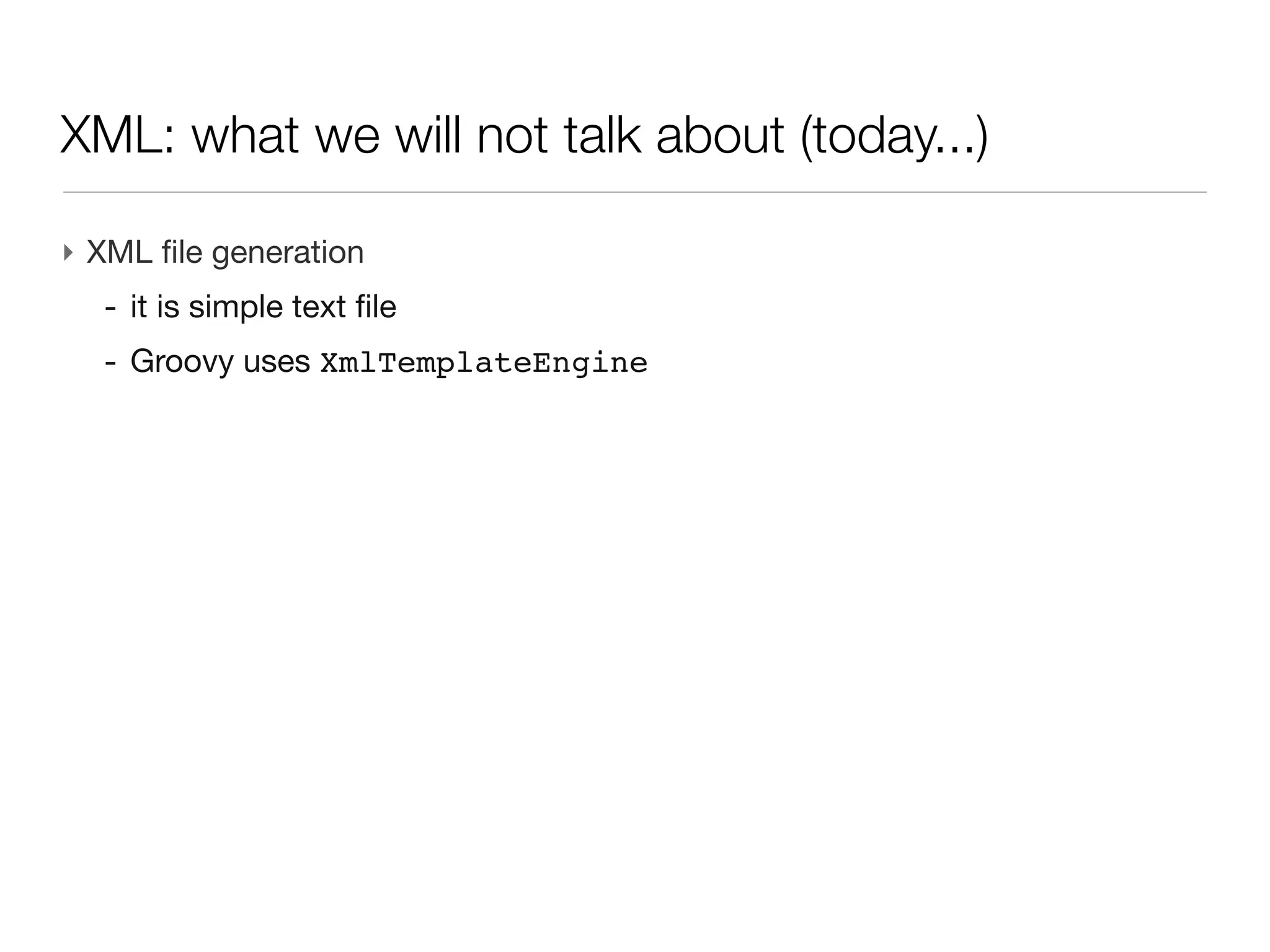 XML: structure

‣ Header: encode for the charset (change if accent, japanese characters...)
 <?xml version="1.0" encoding="ISO-8859-1"?>
‣ Element: a node in the structured tree of the document
 <oneElement>...</oneElement>
 <isImportant/>                          // open/close at once
‣ Content
 <author>J.R.R. Tolkien</author>
 <title><![CDATA[Laurel & Hardy]]></title>
‣ Attribute
 <oneElement name="Carbon" symbol="C">
 </oneElement>
‣ Comments
 <!-- whatever comment (not parsed by default) -->
 