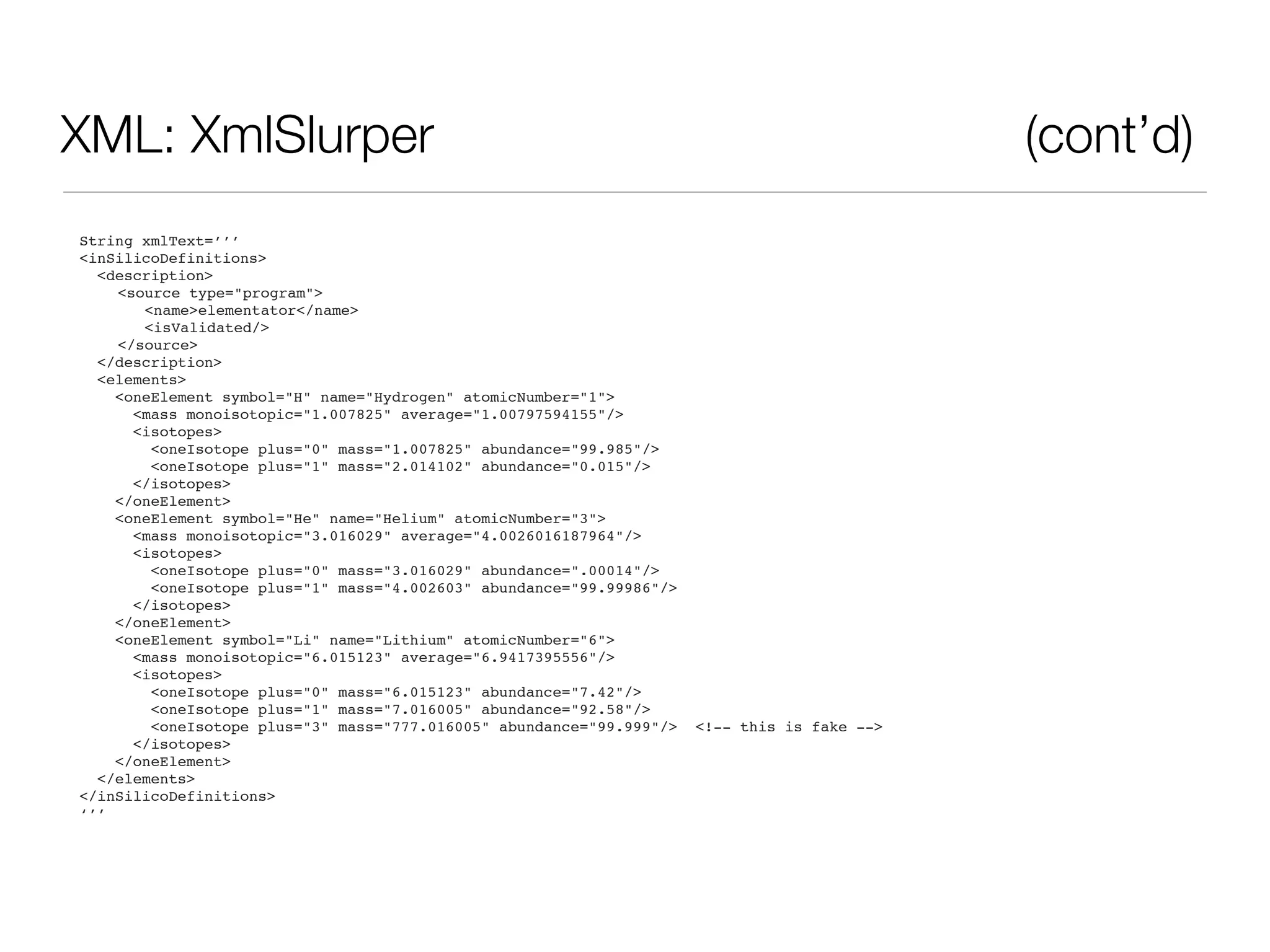 XML: parsing challenges

‣ A common need: retrieve partial information (substructure or filtered with
  criteria)
  - syntax to access to info within the tree
  - navigate through all children
 