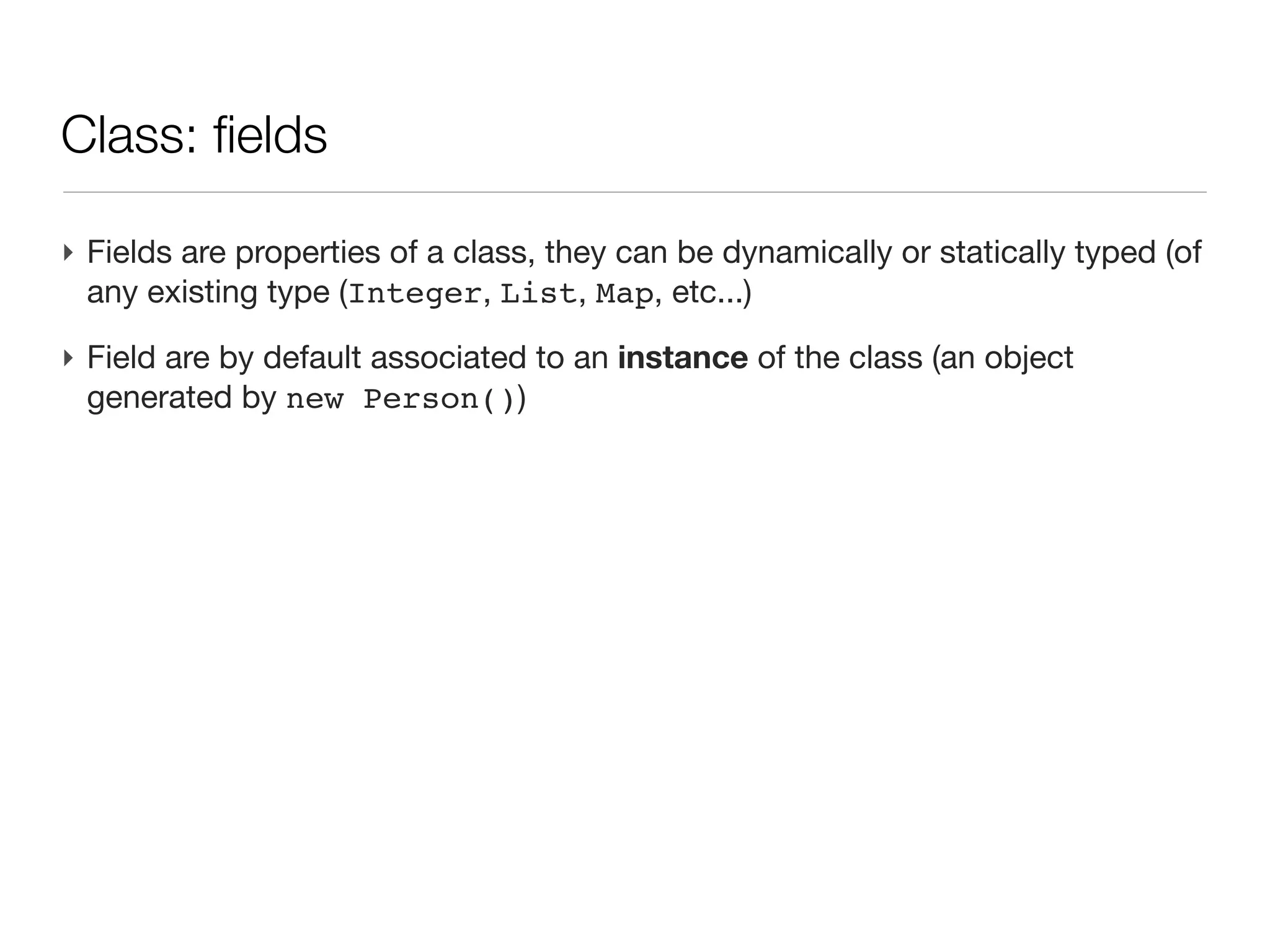 Object: a constraint map with dedicated operators




                                                    28
 