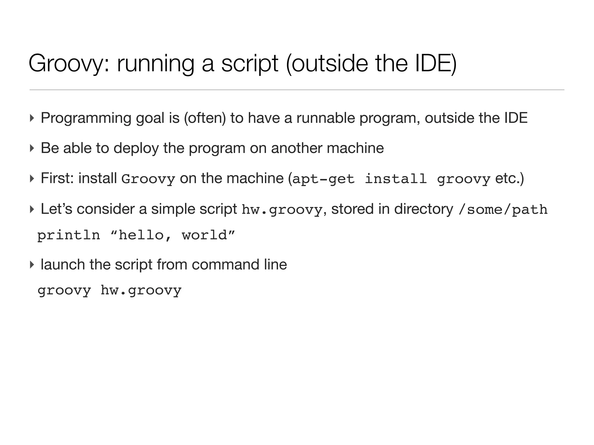 Code design: YAGNI



‣ A very common pitfall when writing code it to follow some enthusiasm and
  imagine features that are (on the instant you imagine them):
 