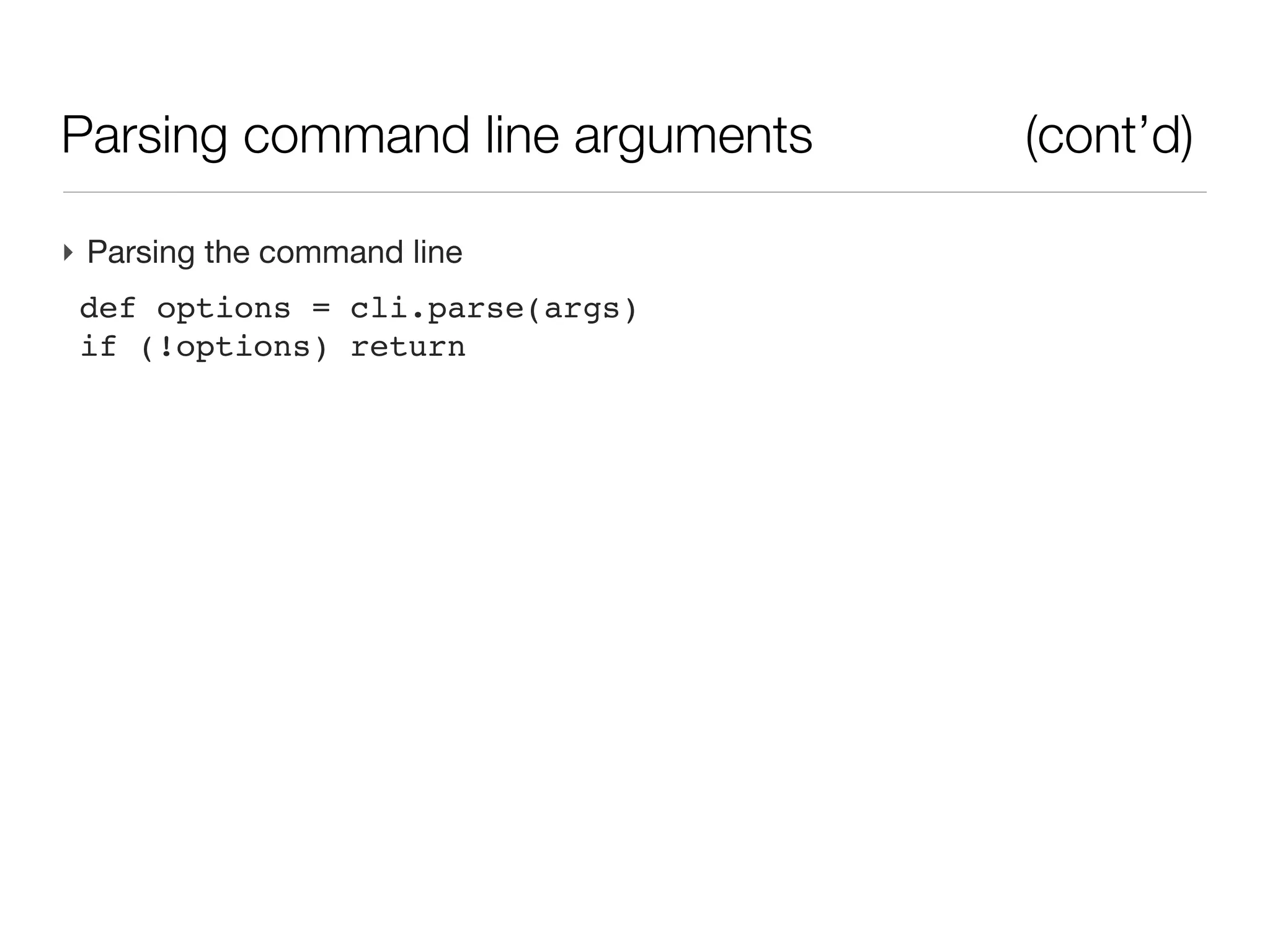 Code design: YAGNI



‣ A very common pitfall when writing code it to follow some enthusiasm and
  imagine features that are (on the instant you imagine them):
  - very cool,
  - you have a bright idea on how to implement them,
  - even though they don’t answer a particular need at that time, you “feel”
    they would be “cool to have in the future”
 