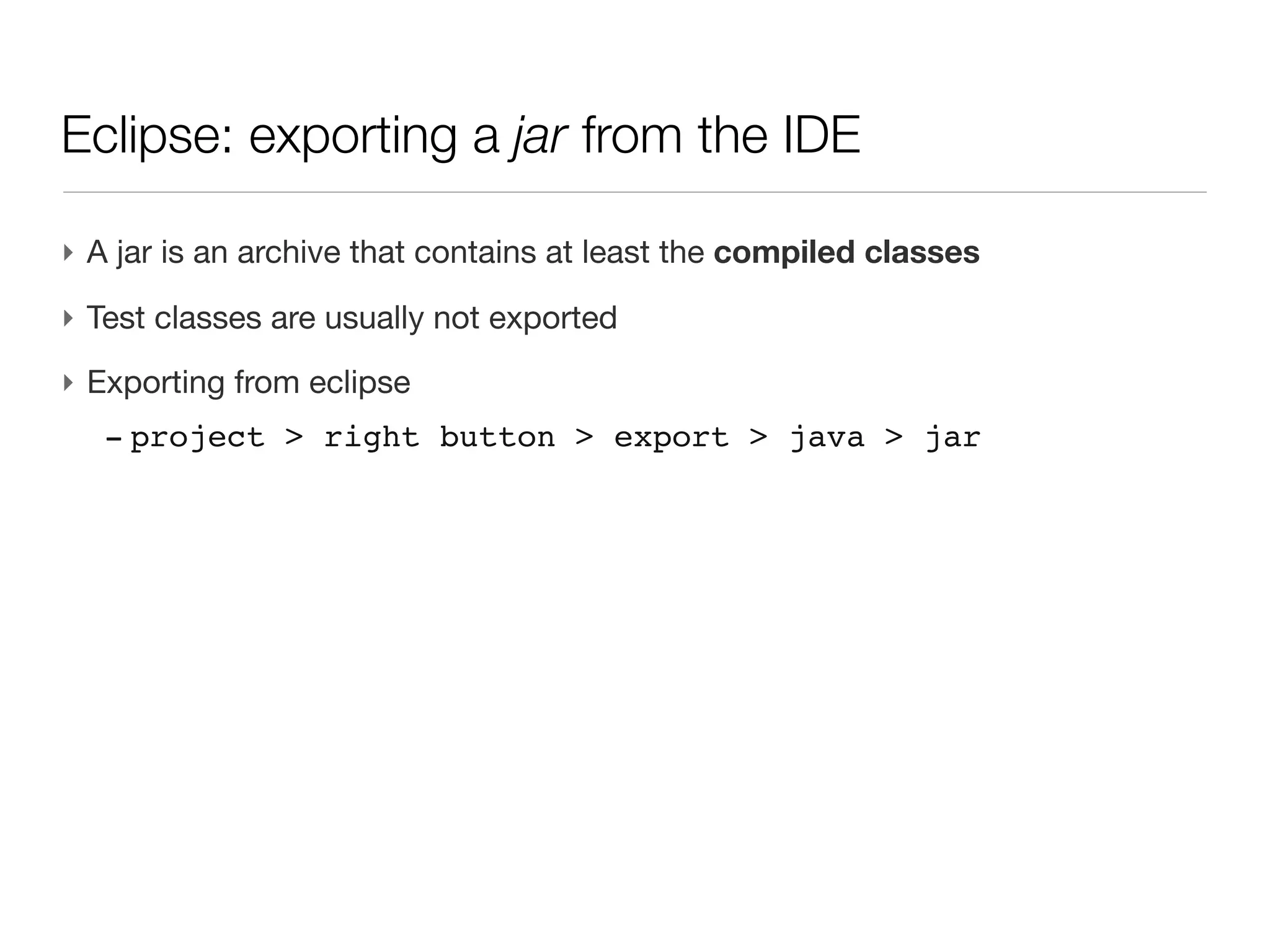 Parsing command line arguments   (cont’d)

‣ Parsing the command line
 def options = cli.parse(args)
 if (!options) return
 