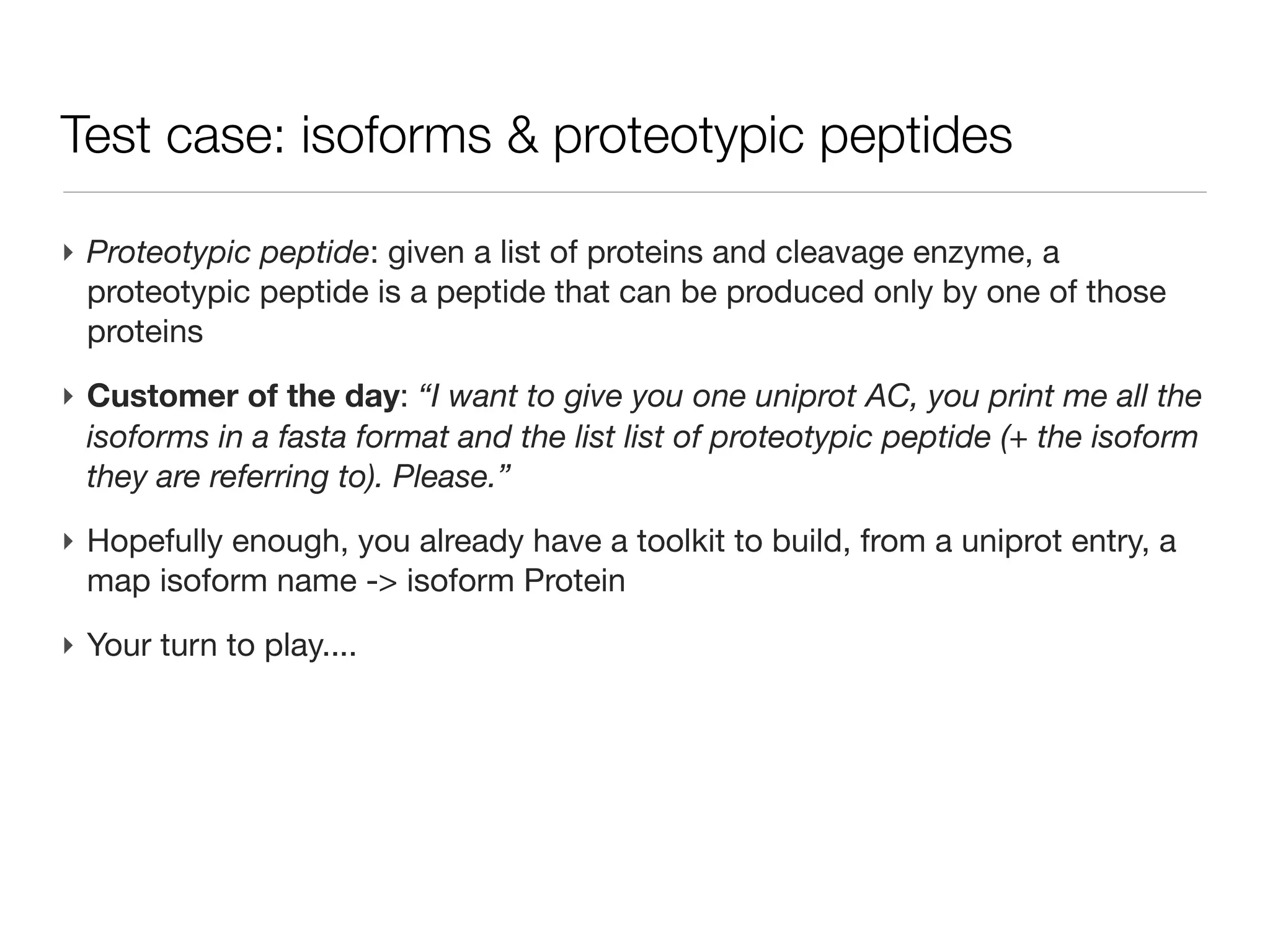 Eclipse: exporting a jar from the IDE

‣ A jar is an archive that contains at least the compiled classes
‣ Test classes are usually not exported
‣ Exporting from eclipse
  - project > right button > export > java > jar
 