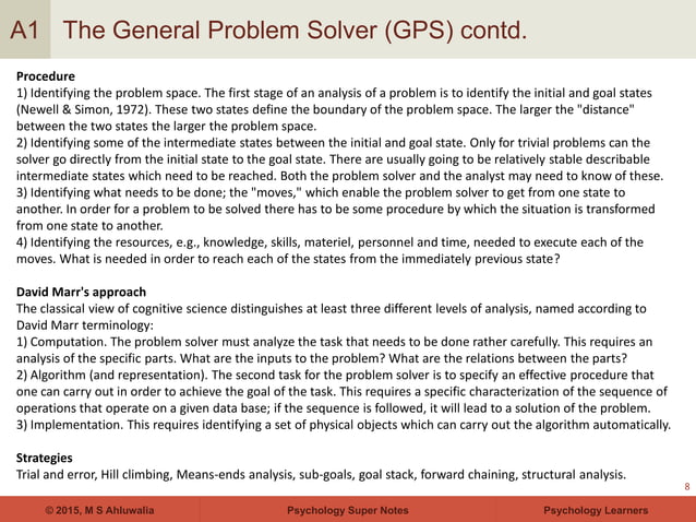 Cognitive Psychology, Learning and Memory for IGNOU students | PDF ...