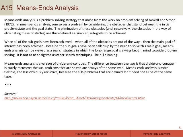 means end analysis