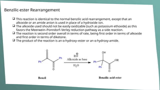 Presentation on benzilic acid rearrangement.pptx