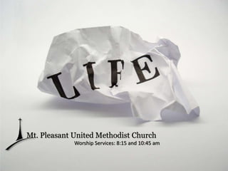 Mt. Pleasant United Methodist Church
Worship Services: 8:15 and 10:45 am
 