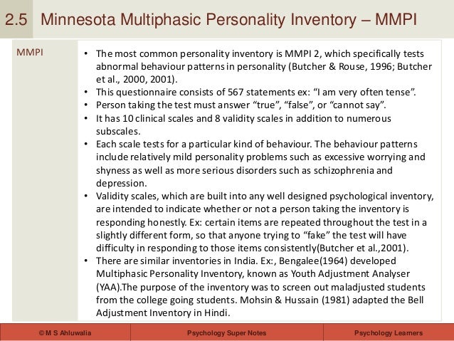 personal inventories