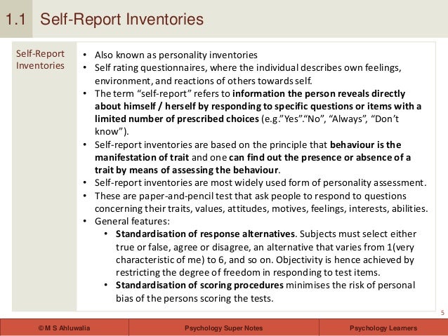 personal inventories