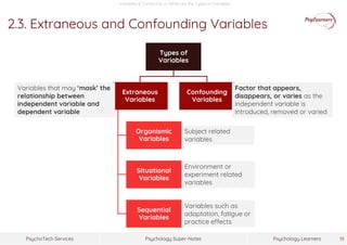 Variables and Constructs in Research | PDF