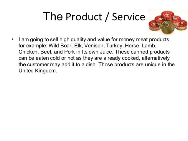 Products services business plan