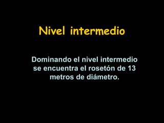 Nivel intermedio
Dominando el nivel intermedio
se encuentra el rosetón de 13
metros de diámetro.

 