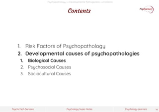Foundations of Psychopathology >> Developmental Pathogenesis