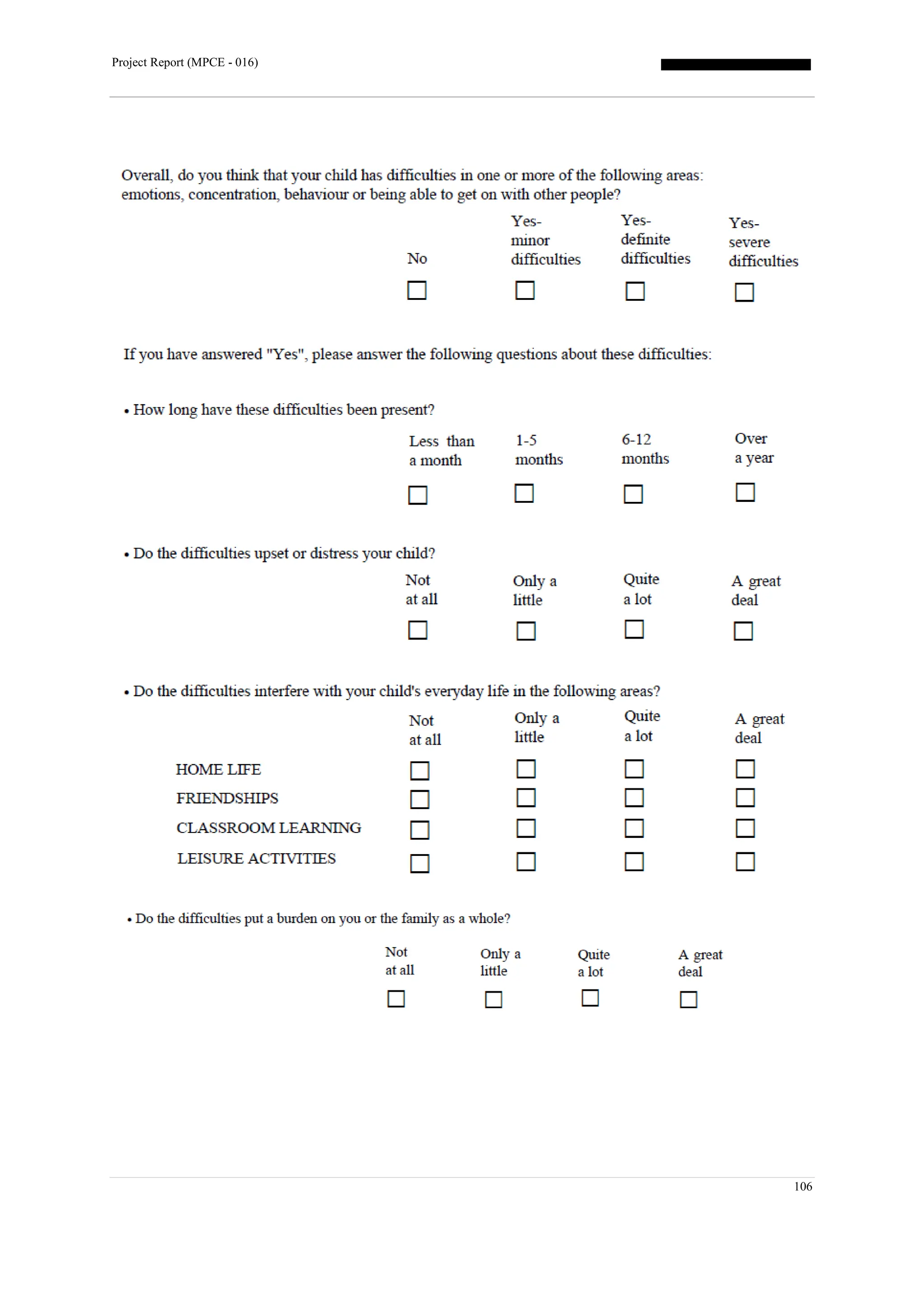 Project Report (MPCE - 016)
106
 