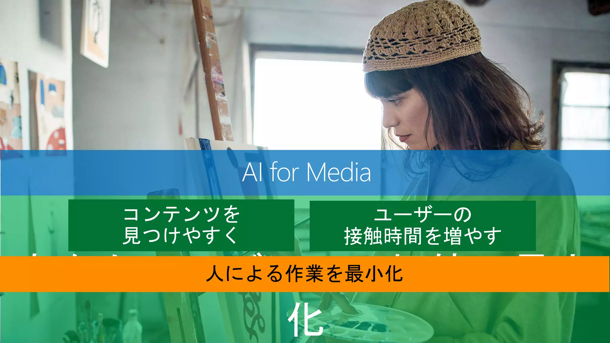 AI for Media
あなたのメディアの価値の最大
化
 