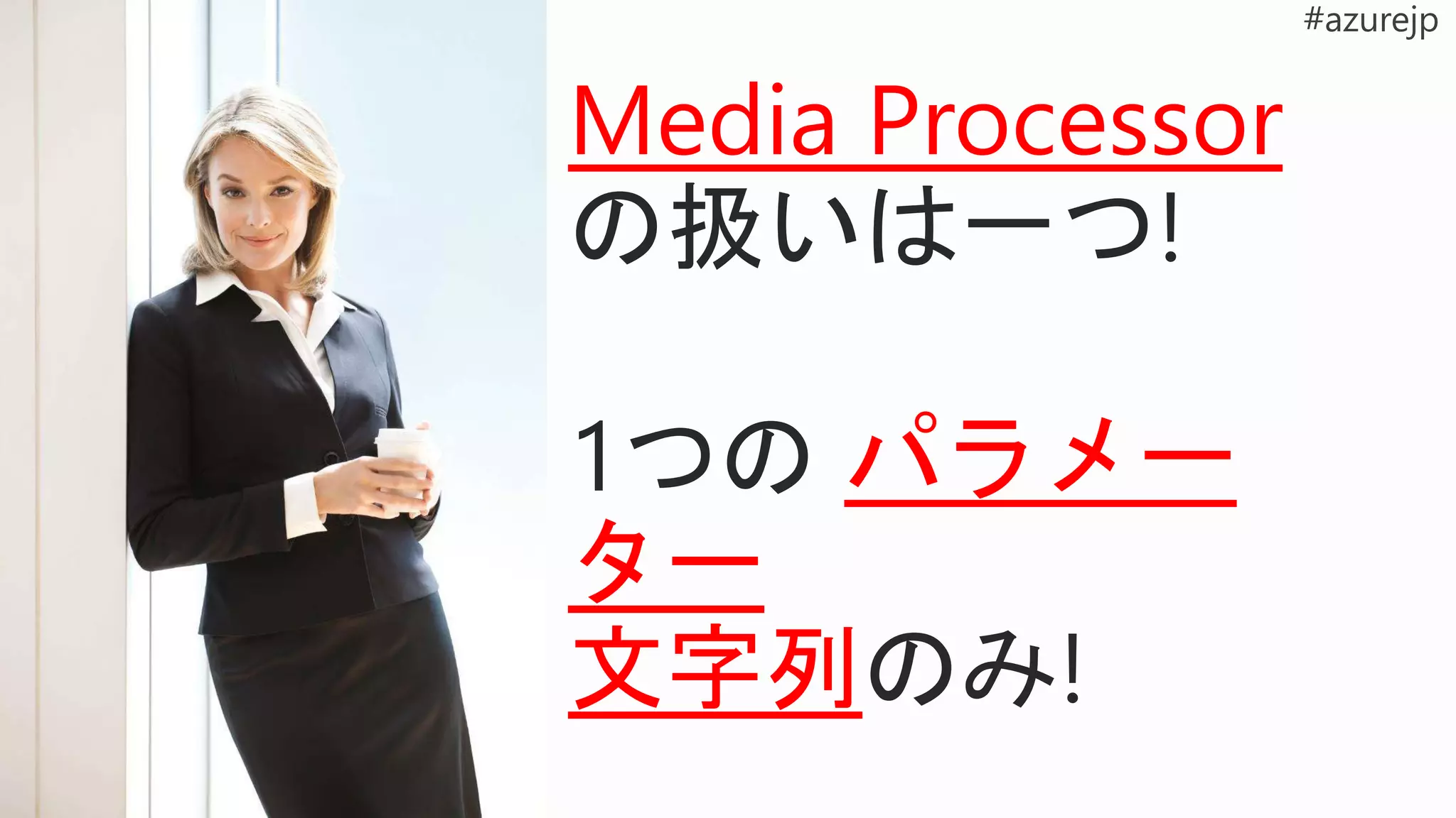 Media Processor
パラメー
ター
文字列
 
