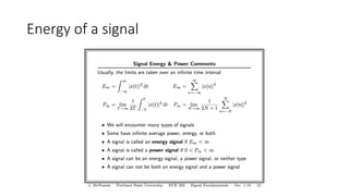 Energy of a signal
 