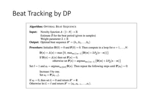 Beat Tracking by DP
 