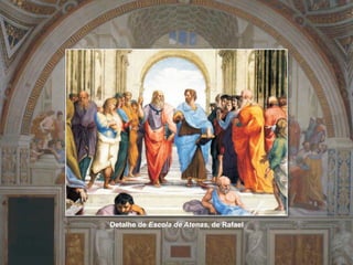 Detalhe de Escola de Atenas, de Rafael
 