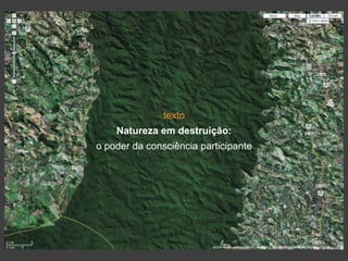texto
    Natureza em destruição:
o poder da consciência participante
 