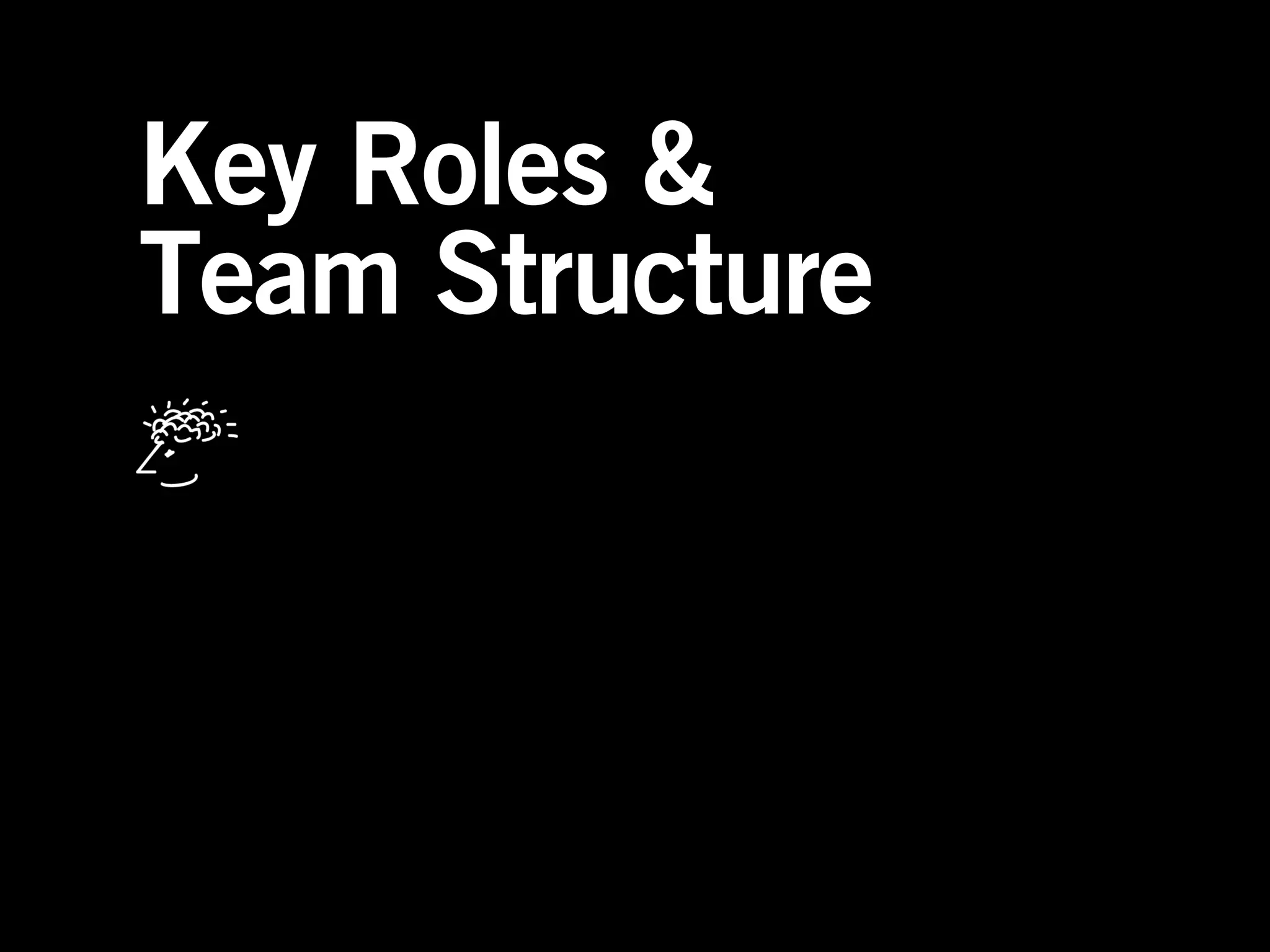 Key Roles &
Team Structure
 