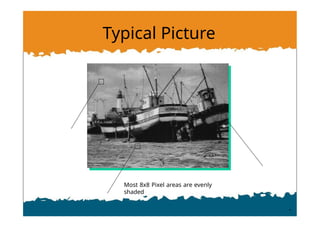 Typical Picture
Most 8x8 Pixel areas are evenly
shaded
 