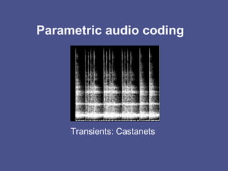 Parametric audio coding Transients: Castanets 