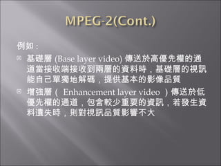  : A (Base layer video) 춸߃șͨն˽յɌӵYϕrAӵҕӍԼΪؽaṩӰƷ| ӣ Enhancement layer video 춵̓șͨ^ҪYӍlYzʧrtҕӍƷ|Ӱ푲 