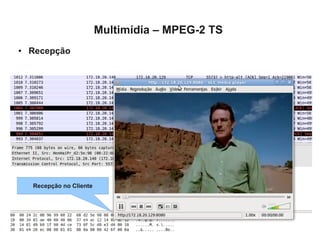 Multimídia – MPEG-2 TS
●   Recepção




    Recepção no Cliente
 