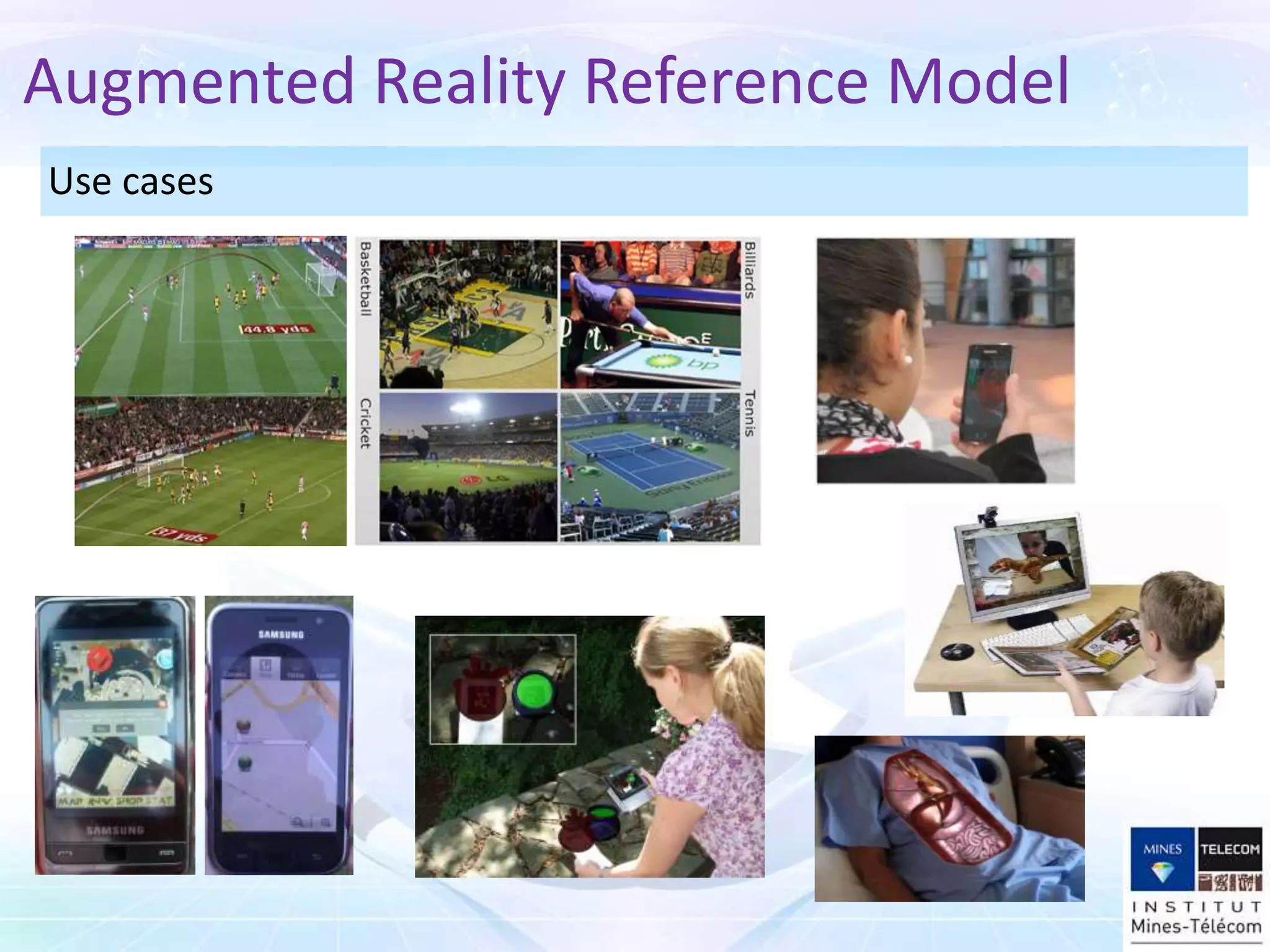 Use cases
Augmented Reality Reference Model
 