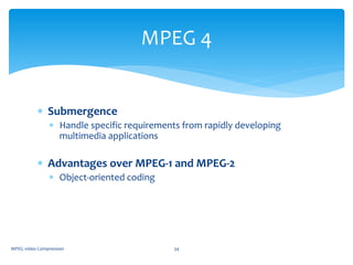MPEG video compression standard