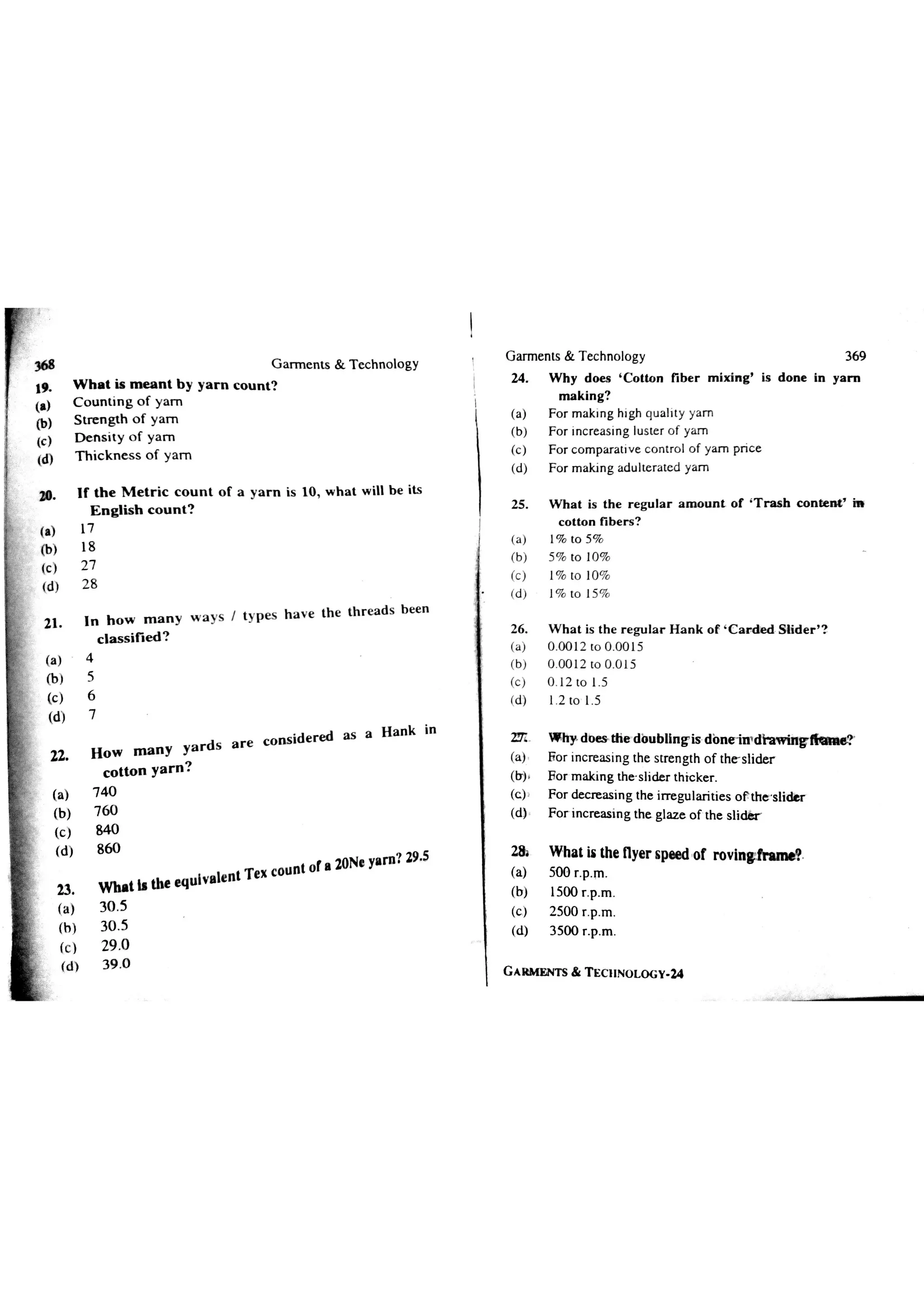 Garments & Technology