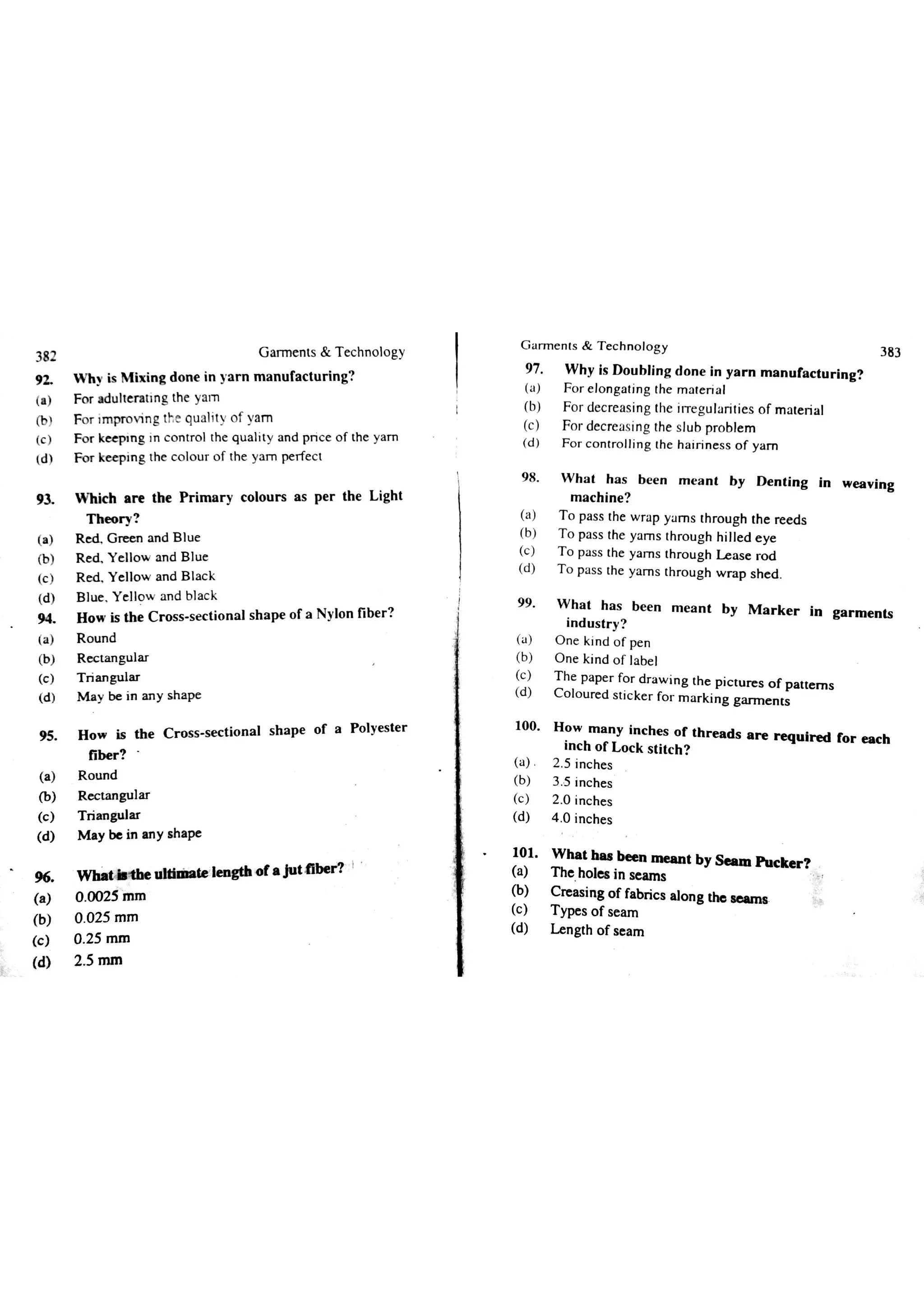 Garments & Technology