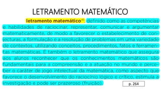 LETRAMENTO MATEMÁTICO
p. 264