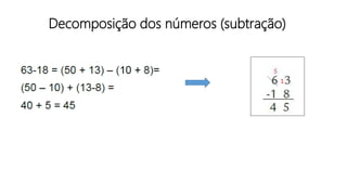 Decomposição dos números (subtração)
1
 