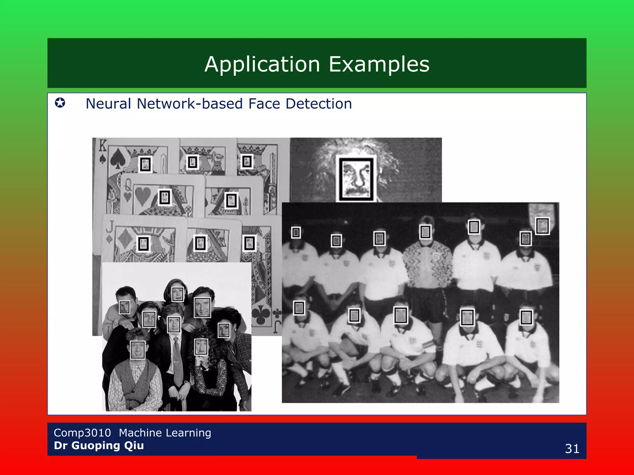 Application Examples Neural Network-based Face Detection 