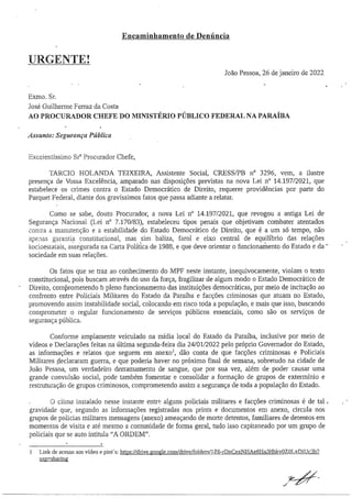 PSOL apresenta denúncia contra "milícia do Cabo Gilberto"