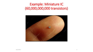 Example: Miniature IC
(60,000,000,000 transistors)
10/1/2021 5
 