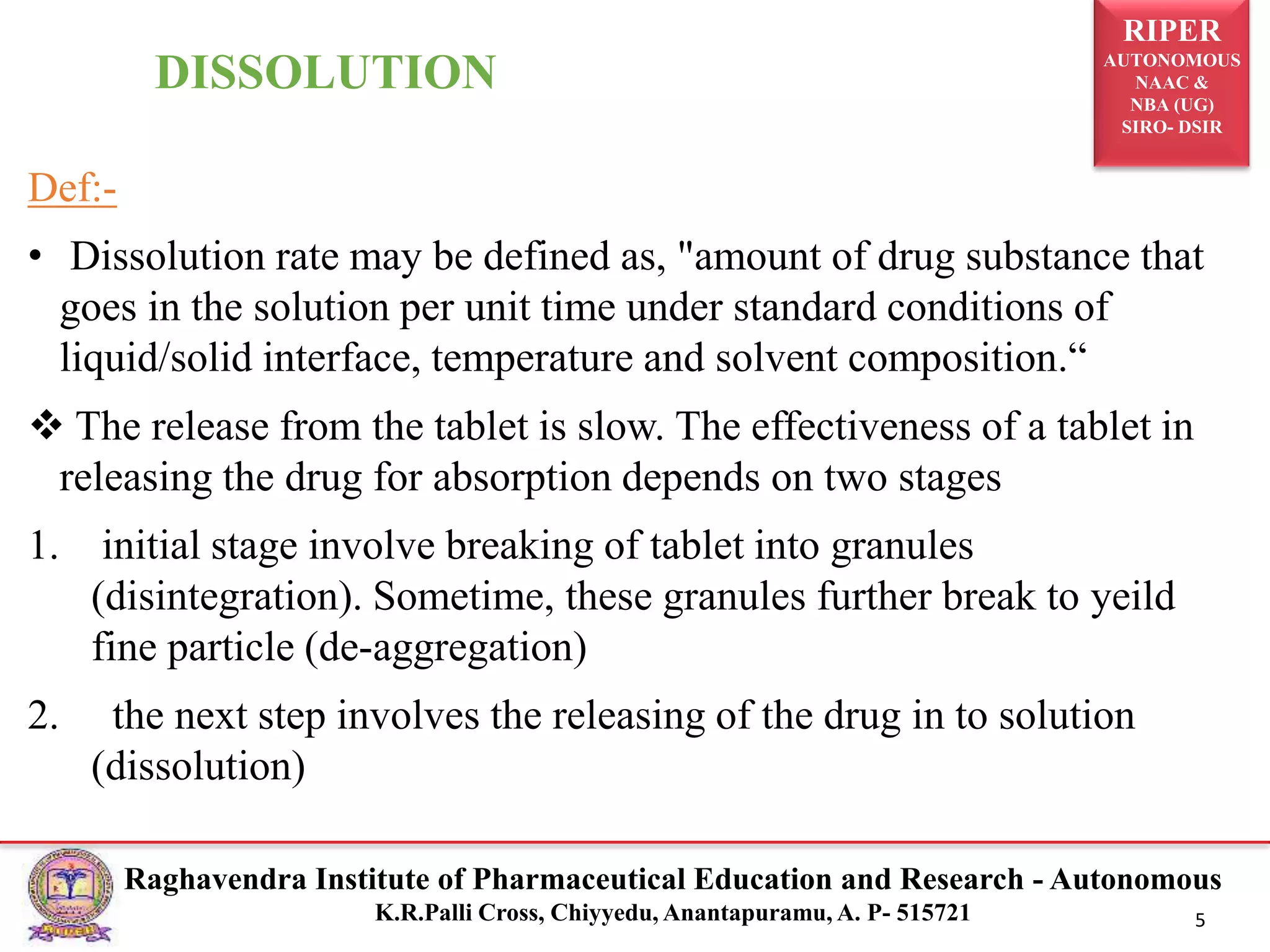 Higuchi plots for tablet dissolution | PPTX