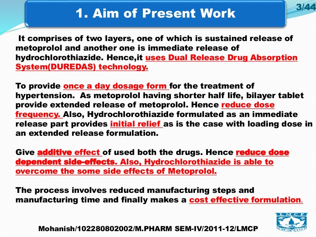 Formulation, Development and Evaluation of Uncoated Bilayer Tablet o…