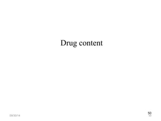 50 
Drug content 
09/30/14 50 
 