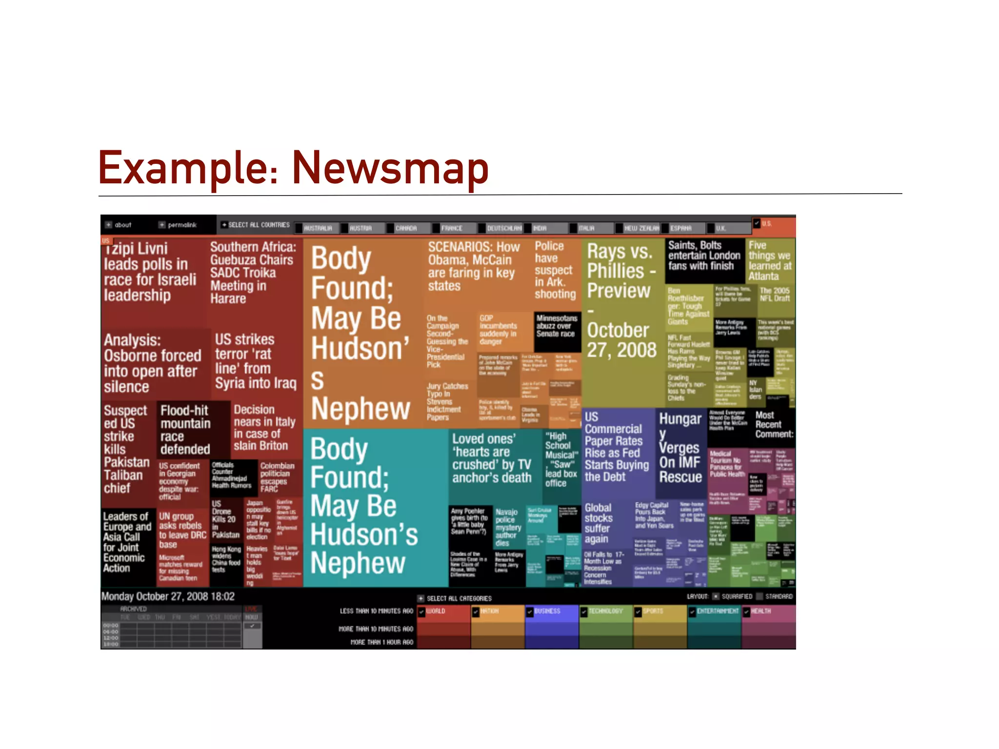 Example: Newsmap
 
