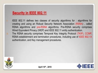 2.  SECURITY IN IEEE 802.11 NETWORKS