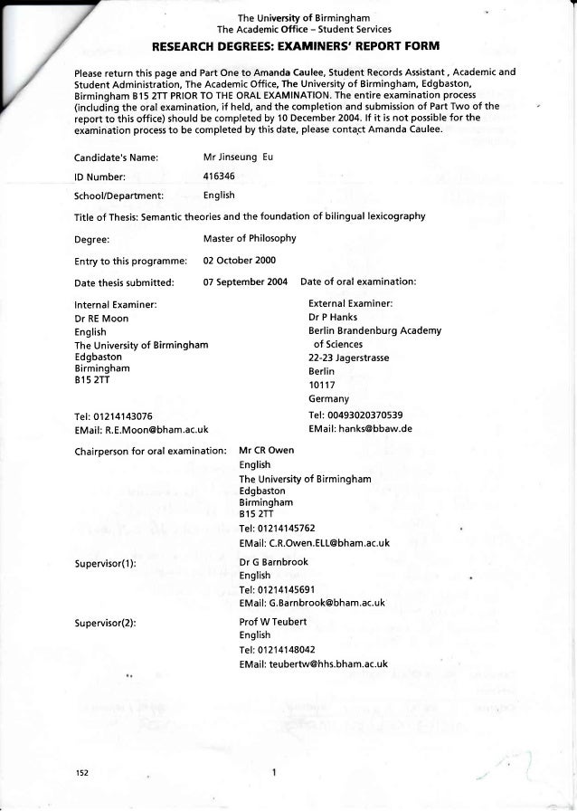 Master thesis in linguistics